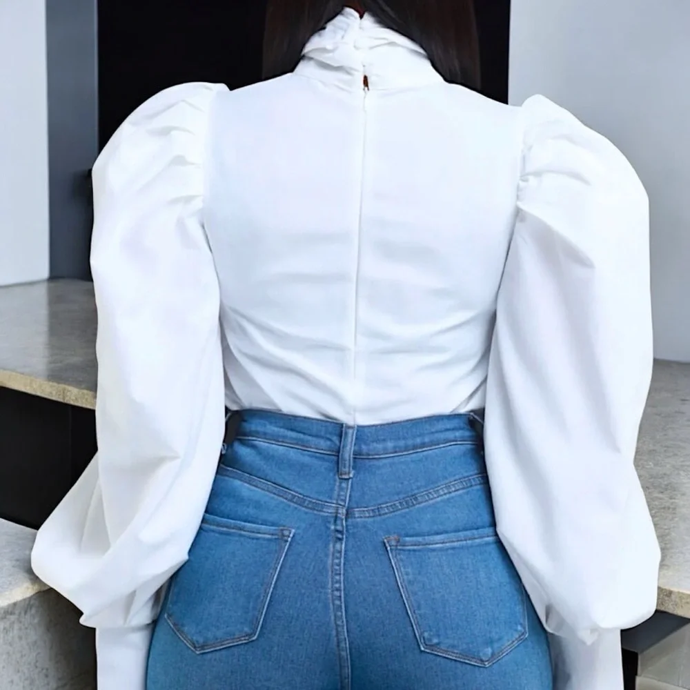 Swank A Posh “Jury’s Out Power Shoulder Top” - Picture 6 of 16